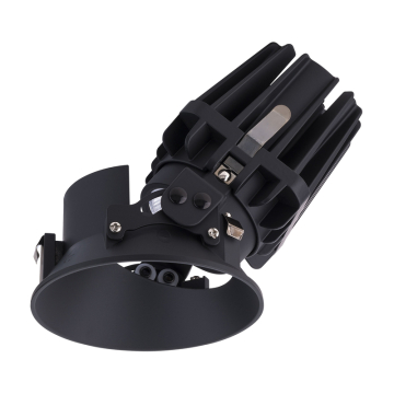 WAC Lighting FQ 4" LED Round Adjustable Trimless Downlight - 2,375 Lumens - 28W - 3000K - 120-277V - Black