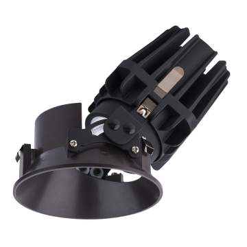 WAC Lighting FQ 4" LED Round Adjustable Trimless Downlight - 2,375 Lumens - 28W - 3000K - 120-277V - Dark Bronze