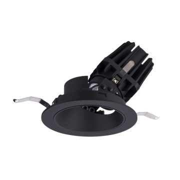 WAC Lighting FQ 4" LED Round Adjustable Trimmed Downlight - 2,375 Lumens - 28W - 3000K - 120-277V - Black