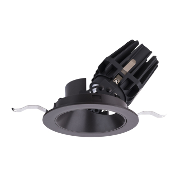WAC Lighting FQ 4" LED Round Adjustable Trimmed Downlight - 2,375 Lumens - 28W - 3000K - 120-277V - Dark Bronze