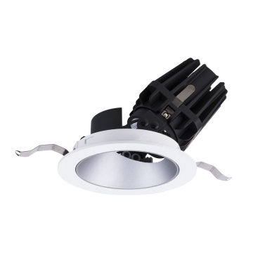 WAC Lighting FQ 4" LED Round Adjustable Trimmed Downlight - 1,255 Lumens - 19W - Dim to Warm / 30K to 18K - 120-277V - Haze / White