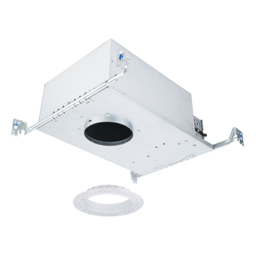 WAC Lighting FQ 4" LED Round New Construction Housing Trimless - 13W - 120-277V - Galvanized Steel