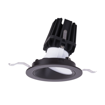 WAC Lighting FQ 4" LED Round Wall Wash Trimmed Downlight - 1,940 Lumens - 28W - 3000K - 120-277V - Dark Bronze