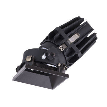 WAC Lighting FQ 4" LED Square Adjustable Trimless Downlight - 1,680 Lumens - 28W - 3000K - 120-277V - Dark Bronze