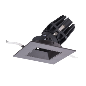 WAC Lighting FQ 4" LED Square Adjustable Trimmed Downlight - 1,680 Lumens - 28W - 3000K - 120-277V - Dark Bronze