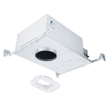 WAC Lighting FQ 4" LED Square New Construction Housing Trimless - 13W - 120-277V - Galvanized Steel