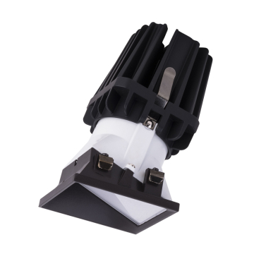 WAC Lighting FQ 4" LED Square Wall Wash Trimless Downlight - 950 Lumens - 19W - Dim to Warm / 30K to 18K - 120-277V - Dark Bronze
