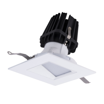 WAC Lighting FQ 4" LED Square Wall Wash Trimmed Downlight - 1,865 Lumens - 28W - 3000K - 120-277V - White