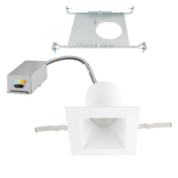 WAC Lighting Blaze 6" Square New Construction LED Downlight - 2,360 Lumens - 25W - CCT Selectable - 120-277V - White