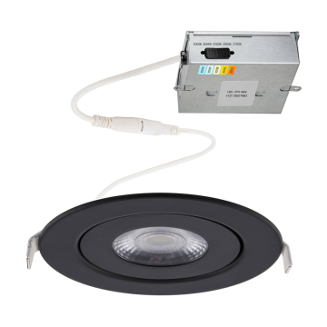 WAC Lighting Lotos 6" Round Gimbal LED Downlight - 1,290 Lumens - 15W - CCT Selectable - 120-277V - Black