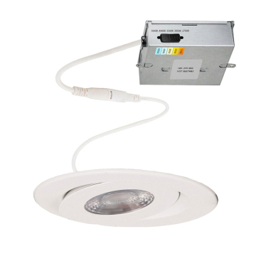 WAC Lighting Lotos 6" Fire Rated Round Gimbal LED Downlight - 1,290 Lumens - 15W - CCT Selectable - 120-277V - White