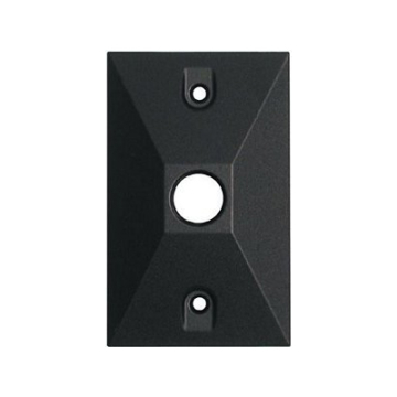 RAB 1 Hole Die Cast 4" Rectangular Cover - Black