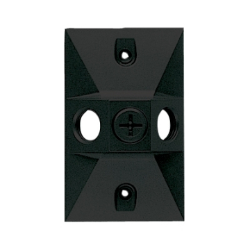 RAB 3 Hole Die Cast 4" Rectangular Cover - Black