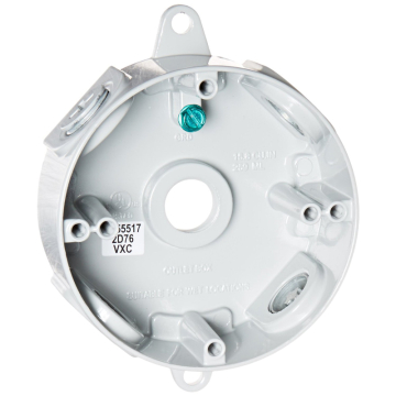 RAB Weatherproof Round Box - 1/2" Tap - Silver Gray - No Cover