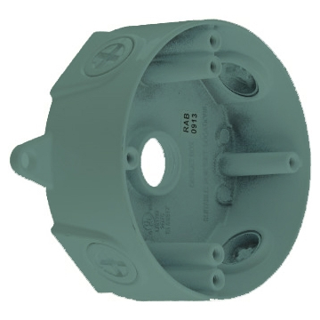 RAB Weatherproof Round Box - 1/2" Tap - Verde Green - No Cover