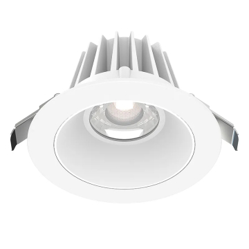 Westgate RDL4S 4" LED Round Snap-In Recessed Downlight - Smooth/Baffle Trim - 15W - CCT Selectable - 1,350 Lumens - 120V - White