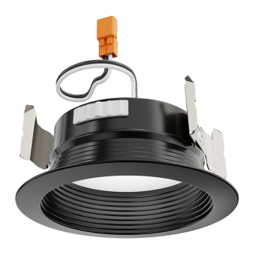 Westgate RDMF4 4" LED Deep Recessed Downlight - Baffle Trim - 800 Lumens - 6 | 7 | 9.5W - CCT Selectable - 120V - Black