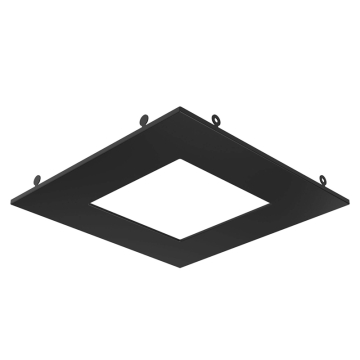 DALS 6" Square Trim for SPN6SQ-CC-3T - Black
