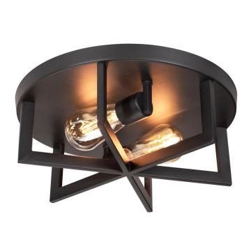 AFX Rivers 2-Light Flush Mount - 120V - Black