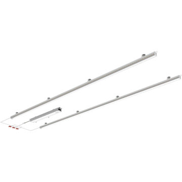 RAB 2X4 Field-Adjustable Magnetic Retrofit LED Light Bar - 7,539 Max Lumens - Wattage & CCT Selectable - Clear Lens - 120-277V