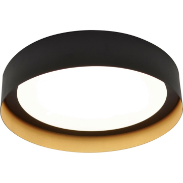AFX Reveal 16" LED Flush Mount - 3000K - 120V - Black / Gold