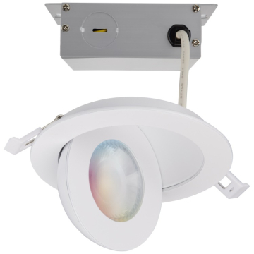 SATCO|NUVO Starfish 4" Smart LED Floating Gimbal Downlight - 9W - Tunable White and RGB - 120-277V - White
