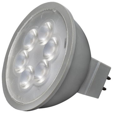 SATCO 4.5W MR16 LED Lamp - Silver Finish - 3000K - GU5.3 Base - 360 Lumens - 12V