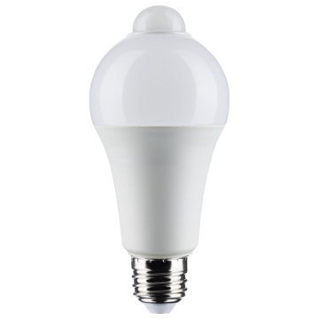 SATCO 12W A19 LED Lamp - 5000K - 1050 Lumens - 120V - PIR Sensor - Non-Dimmable