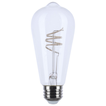 SATCO REMINISCENT Gray LED Filament Lamp - ST19 - Coil - E26 - 6W - 2700K - Clear - 120V