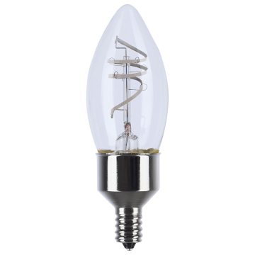 SATCO REMINISCENT Gray LED Filament Lamp - B11 - Coil - E12 - 4W - 2700K - Clear - 120V