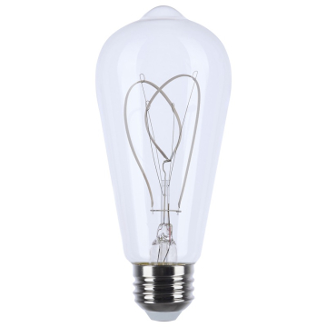 SATCO REMINISCENT Gray LED Filament Lamp - ST19 - Loop - E26 - 6W - 2700K - Clear - 120V