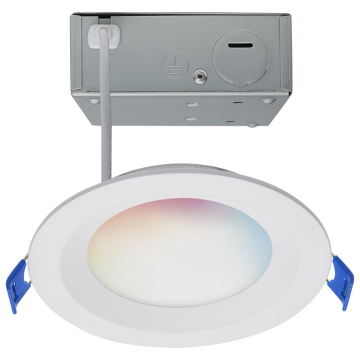 SATCO|NUVO Starfish 4" Round Smart LED Regressed Downlight - 9W - Tunable White and RGB - 120V - White