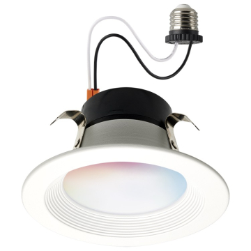SATCO|NUVO Starfish 4" Round Smart LED Retrofit Downlight - 10.5W - Tunable White and RGB - 120V - White