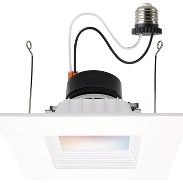 SATCO|NUVO Starfish 5-6" Square Smart LED Retrofit Downlight - 13W - Tunable White and RGB - 120V - White