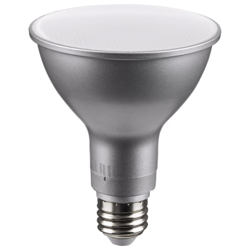SATCO 11W PAR30LN LED Lamp - E26 - Silver Finish - CCT Selectable - 25° Beam Angle - 120V