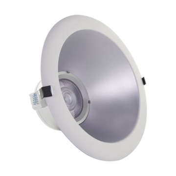 SATCO|NUVO 10" Round Commercial LED Downlight - 33 | 40 | 46W - CCT Selectable - 120-277V - Silver Reflector
