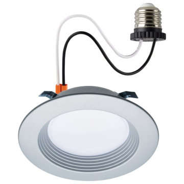 SATCO|NUVO LED Downlight Retrofit - 6.7W - 4" - CCT Selectable - 120V - Brushed Nickel