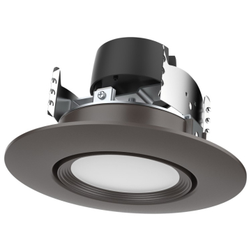 SATCO|NUVO LED Retrofit Downlight - 7.5W - 4" Gimbal - CCT Selectable - 600 Lumens - 120V - Bronze