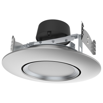 SATCO|NUVO LED Retrofit Downlight - 10.5W - 6" Gimbal - CCT Selectable - 800 Lumens - 120V - Brushed Nickel