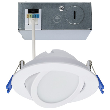 SATCO|NUVO Directional Low-Profile LED Downlight - 4" - 11W - CCT Selectable - 120V - White