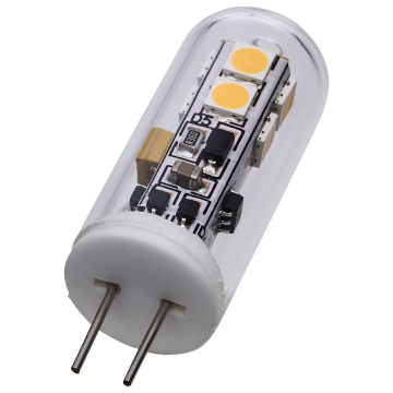 SATCO 2W T4 LED Miniature Lamp - Clear - G4 Base - 3000K - 12V 