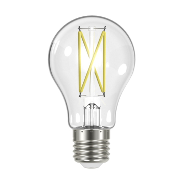 SATCO 8W A19 LED Filament Lamp - Clear - E26 - 3500K - 800 Lumens - 120V