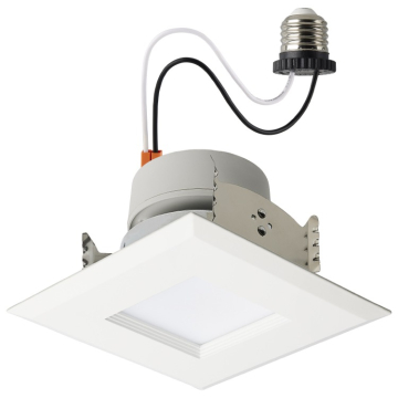 SATCO|NUVO 4" Square LED Downlight Retrofit - 5.5 | 6.5 | 8W - CCT Selectable - 120V - White