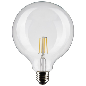 SATCO 6W G40 LED Filament Lamp - Clear - E26 - 3000K - 500 Lumens - 120V