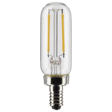 SATCO 2.8W T6 LED Filament Lamp - Clear - E12 - 2700K - 200 Lumens - 120V - 2-Pack