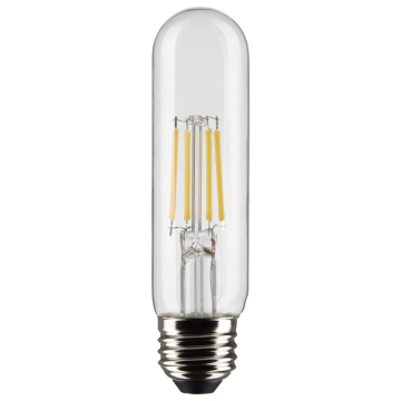 SATCO 5.5W T10 LED Filament Lamp - Clear - E26 - 2700K - 450 Lumens - 120V - 2-Pack