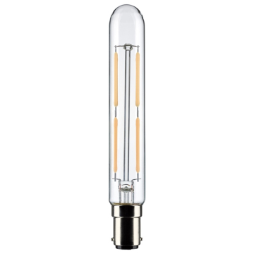 SATCO 4W T6.5 LED Filament Lamp - Clear - BA15d - 4000K - 400 Lumens - 120V