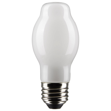 SATCO 8W BT15 LED Filament Lamp - White - E26 - 2700K - 800 Lumens - 120V - 2-Pack