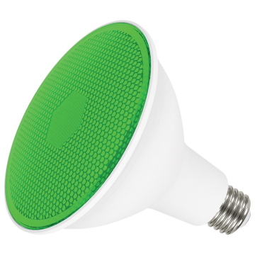 SATCO 11.5W PAR38 LED Lamp - Green - 90° Beam Angle - E26 - 120V