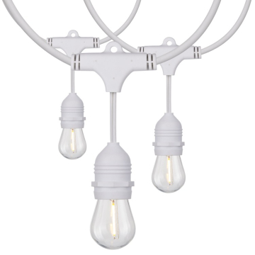SATCO|NUVO 24' Indoor/Outdoor LED String Light - S14 Lamps Included - 2200K - White - 120V